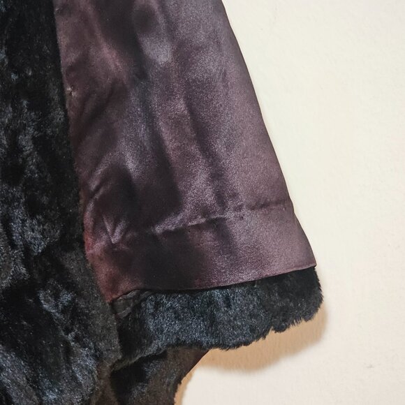 Vintage 1960s Black Faux Fur Coat Women's Size M - Picture 13 of 13